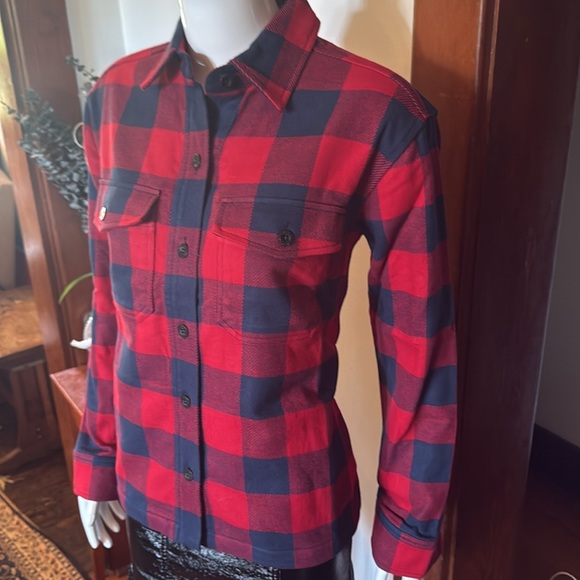 Eddie Bauer Tops - NWT thick size XS Eddie Bauer Red and Black Plaid Button-Up Shirt/jacket
